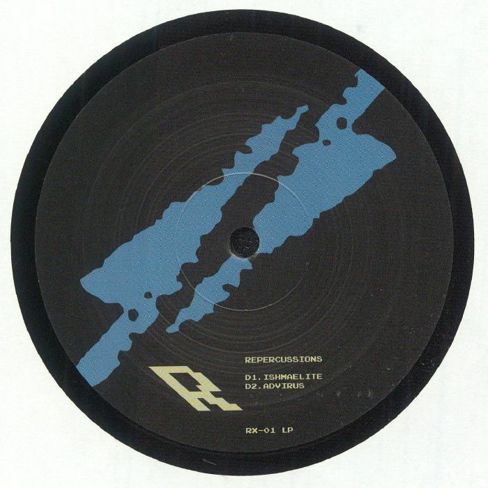 Contraportada del vinilo Bandulu - Repercussions, editado por Rawax en 2x12". Gráficos minimalistas con información del tracklist y sello discográfico.