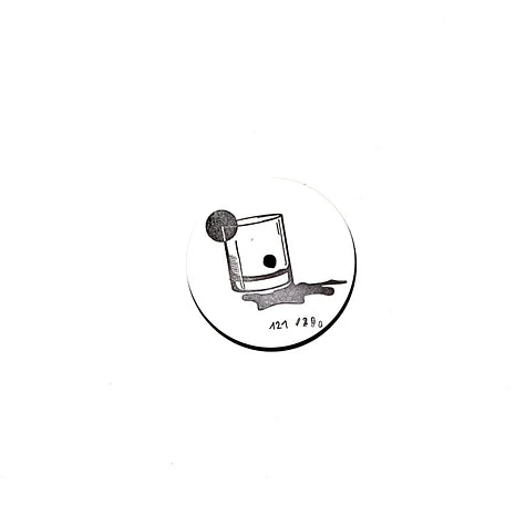 Etiqueta trasera del vinilo Ernesto – 1999 Love Story EP con ilustración minimalista y numeración escrita a mano de la edición limitada.