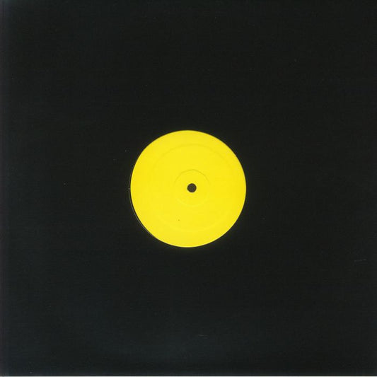 Contraportada del vinilo LadyMonix – Club Nowhere, con estética sobria en negro y centro amarillo, sin textos ni créditos visibles.