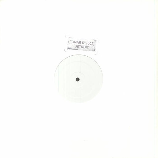 Portada delantera del vinilo Omar-S – 002 (20th Anniversary Edition), bajo el sello FXHE Records. Incluye la etiqueta con el nombre del artista y el número de serie.