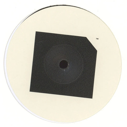 Diseño minimalista en la etiqueta del lado B del vinilo Paul & Fritz Kalkbrenner – Sky And Sand con arte gráfico en negro.