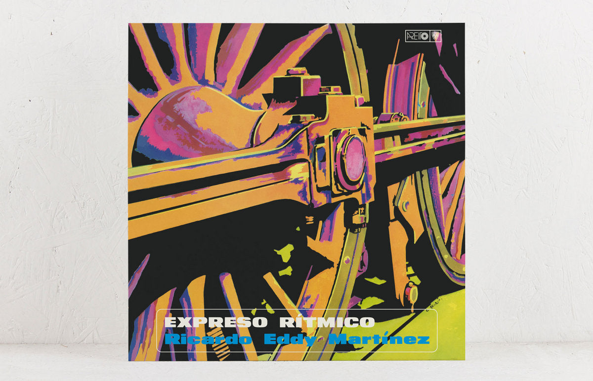 Funda del vinilo Ricardo Eddy Martinez – Expreso Rítmico, fotografiada de frente sobre un fondo blanco.