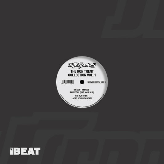 Contraportada del vinilo Varios Artistas – The Ron Trent Collection Vol.1 con diseño gris, sello BEAT y lado B.
