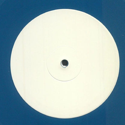 African Dubplate – Disco Dub Demos en vinilo azul, lado B con etiqueta central blanca sin texto visible.