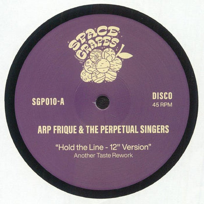 Portada delantera del vinilo Arp Frique & The Perpetual Singers – The Another Taste Reworks, lanzado bajo el sello Space Grapes en formato 12".