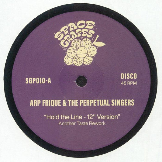 Portada delantera del vinilo Arp Frique & The Perpetual Singers – The Another Taste Reworks, lanzado bajo el sello Space Grapes en formato 12".