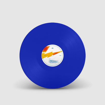 Etiqueta del lado B del vinilo azul Azymuth – Marca Passo con diseño gráfico y listado completo de pistas y créditos.