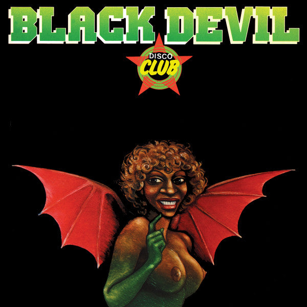 Portada delantera del vinilo Black Devil – Disco Club, lanzado por Alter K en formato 12". Diseño llamativo con una ilustración única.