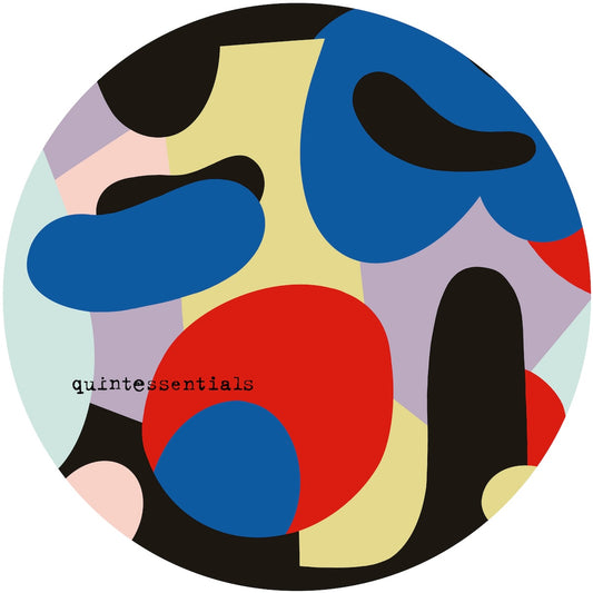 Lado A del vinilo de 12" Set It All Free de Borrowed Identity y Mechanical Soul Brother, lanzado por Quintessentials. Texto impreso: diseño por LCP, créditos de producción y agradecimientos sin lista de tracks.