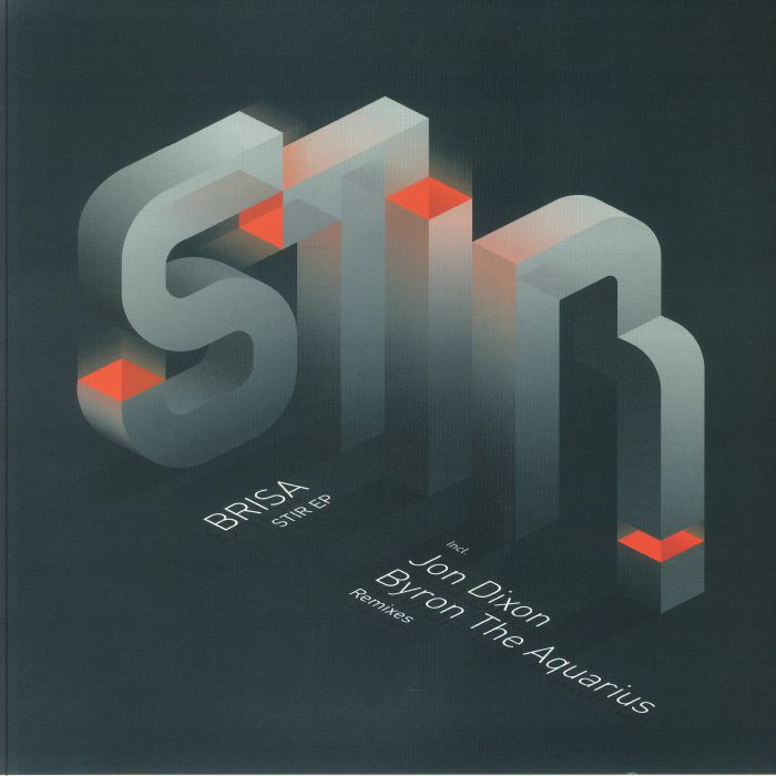 Portada delantera del vinilo Brisa – Stir EP publicado por Cosmocities Records en formato 12". Diseño minimalista con un logo geométrico estilizado.