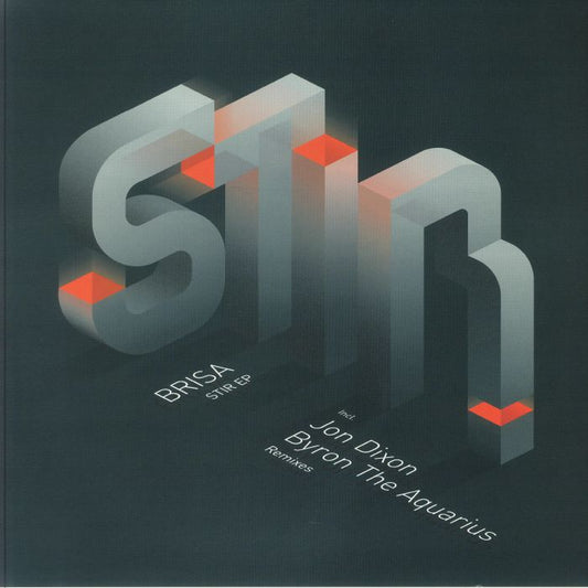 Portada delantera del vinilo Brisa – Stir EP publicado por Cosmocities Records en formato 12". Diseño minimalista con un logo geométrico estilizado.