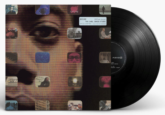 Presentación del vinilo Carl Craig – Desire: The Carl Craig Story, con portada y dos discos negros parcialmente visibles.