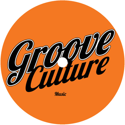 Etiqueta del lado B del vinilo Da Lukas – Satisfy Your Soul EP con el logo distintivo de Groove Culture Music en tipografía negra y blanca sobre fondo naranja intenso, sin listado de pistas visible.