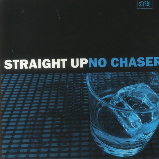 Portada del vinilo Delano Smith / Norm Talley – Straight Up No Chaser con vaso helado en azul sobre fondo oscuro, edición 2xLP de Upstairs Asylum Recordings