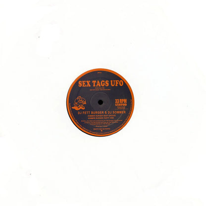 Contraportada del vinilo DJ Fett Burger & Dj Sommer – Sommer Burger House Life Vol 2 mostrando el arte minimal del sello Sex Tags UFO en formato 12".