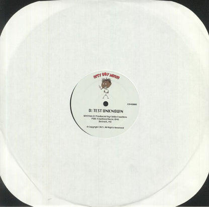 Contraportada del vinilo Eddie Fowlkes – Knucklehead Series 1, bajo el sello City Boy. D: Test Unknown, créditos de producción.