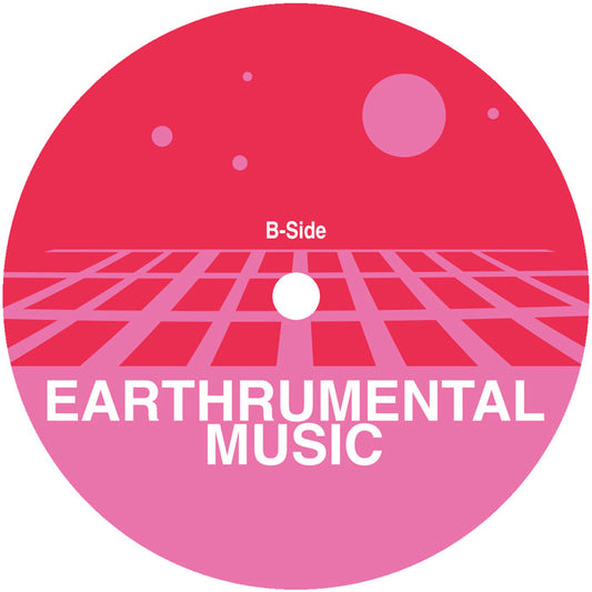 Etiqueta del lado B del vinilo Franck Roger – Earthrumental Classics 002 (12") editado por Earthrumental Music, con fondo rosa degradado, diseño retro minimalista y texto blanco centrado.