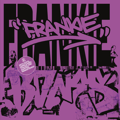 Portada en vinilo de Frankie Bones – Ghetto Technics “The Compilation” Vol. 2 con tipografía graffiti púrpura sobre fondo negro, edición Oaks en formato 12" EP.