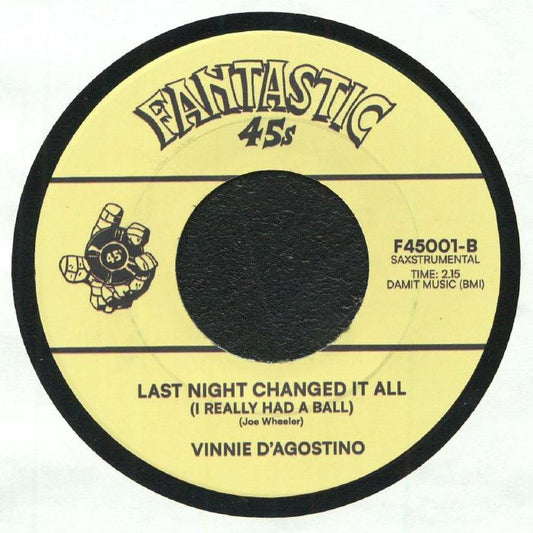 Vinilo lado B de Jill Rock Jones / Vinnie D'Agostino – Last Night Changed It All (I Really Had A Ball), etiqueta F45001-B