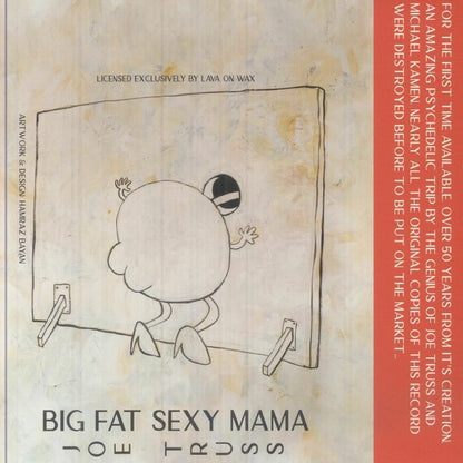 Contraportada del vinilo Joe Truss – Kala Hamsa de Lava On Wax, con ilustración minimalista y texto lateral sobre su lanzamiento.