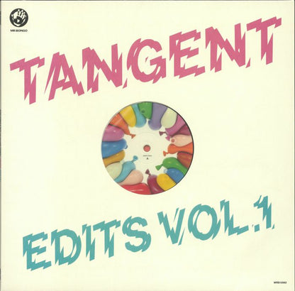 Portada delantera del vinilo John Gómez & Nick The Record – Tangent Edits Vol. 1 publicado por Mr Bongo. Diseño llamativo con título en letras grandes.