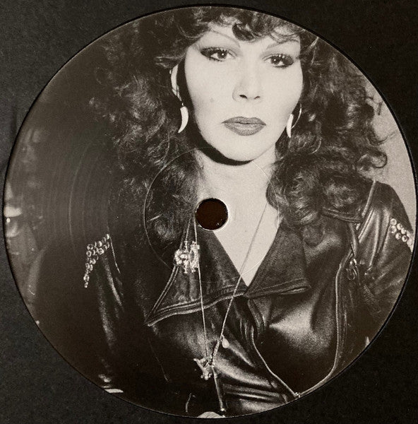 Lado E del vinilo Klaus Stockhausen & Boris Dlugosch – Running Back Mastermix Presents - Front / Part 2 (Classic House), label con retrato femenino en blanco y negro ocupando toda la etiqueta central.