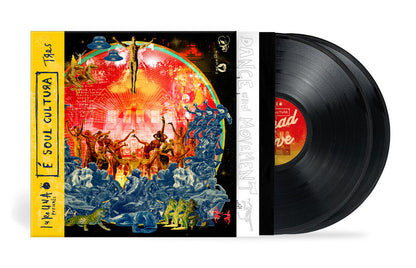 Luke Una – É Soul Cultura Volume 3: funda con franja amarilla, portada de collage y dos discos de vinilo negro.