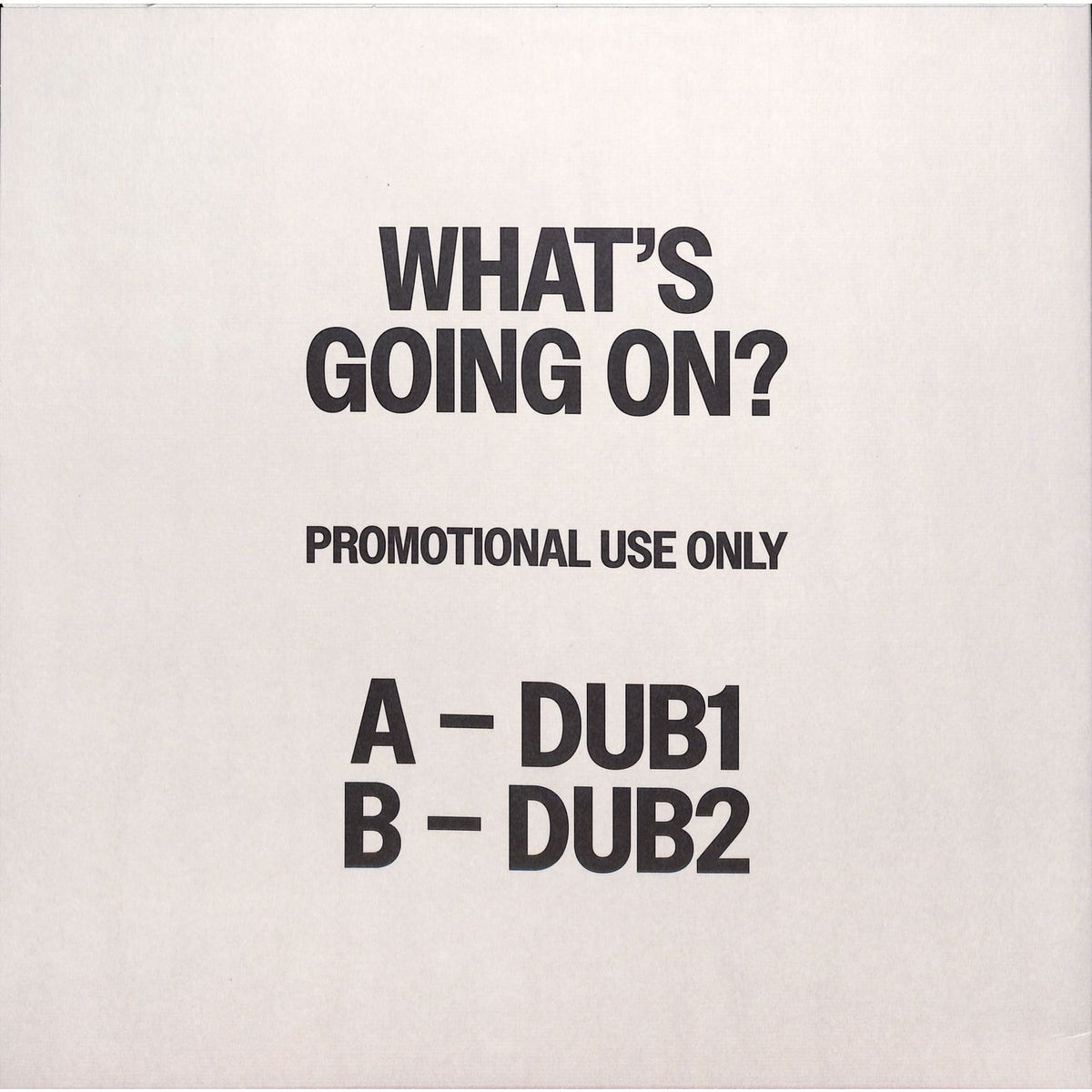 Contraportada del vinilo Mad Professor – Avianca Dubs Vol. 1 con diseño minimalista en blanco, texto negro y lista de pistas: A – Dub1, B – Dub2.