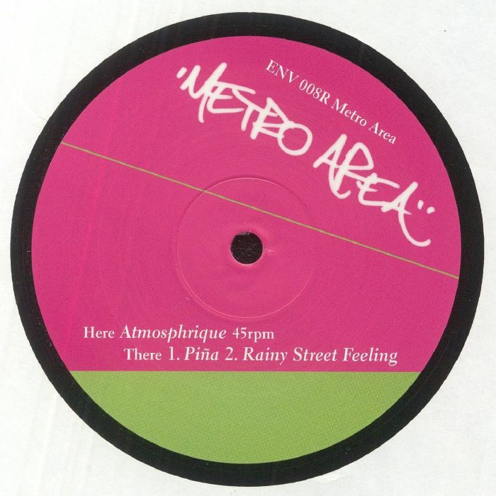 Portada delantera del vinilo Metro Area – Metro Area, lanzado por Environ en formato 12". Diseño minimalista y elegante.