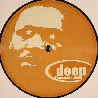 Portada trasera del vinilo Mike Huckaby - Harmonie Park Classics Volume 2 en formato 12", bajo el sello Deep Transportation. Diseño minimalista con ilustración y logo del sello.