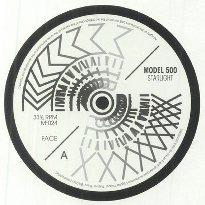 Portada delantera del vinilo Model 500 - Starlight, publicado por Metroplex en formato 12". Lado A: Starlight.