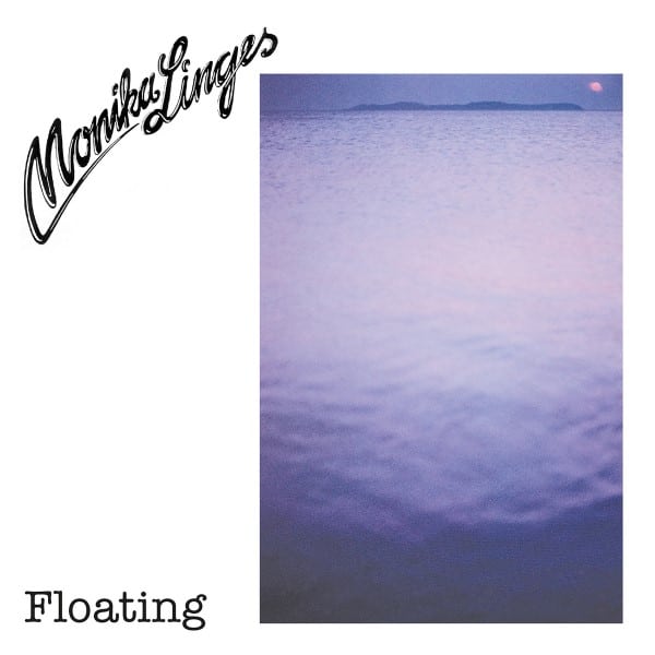 Portada del vinilo Monika Linges – Floating, edición limitada morada de Panorama con diseño minimalista y foto de paisaje marino.