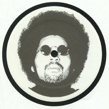  Contraportada del vinilo de 12" de Norma Jean Bell – I'm The Baddest Bitch (The Moodymann Mixes) publicado por F Communications. Con la famosa ilustración en blanco y negro.