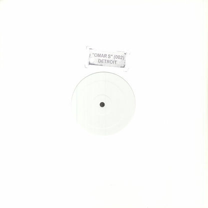Portada delantera del vinilo Omar-S – 002 (20th Anniversary Edition), bajo el sello FXHE Records. Incluye la etiqueta con el nombre del artista y el número de serie.