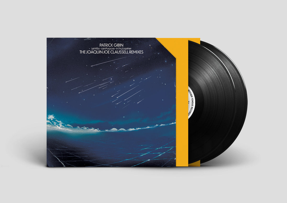 Vinilo Patrick Gibin – Let It Go / Joint Purpose / In This Together (The Joaquin Joe Claussell Remixes) en funda abierta mostrando doble 12" negro.