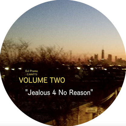 Lado C del vinilo Rahaan – Edits & Remixes Inspired By The Golden Age Of Chicago's Club Culture (Volume 2), destaca la pista “Jealous 4 No Reason” con vista urbana al fondo.