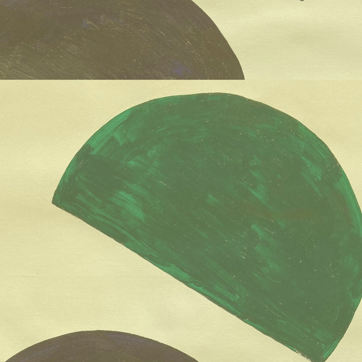 Lado A del vinilo Robohands – Thermae / The Atrium editado por Bastard Jazz Recordings. Texto impreso: "Robohands | A - 'Thermae' | B - 'The Atrium'."