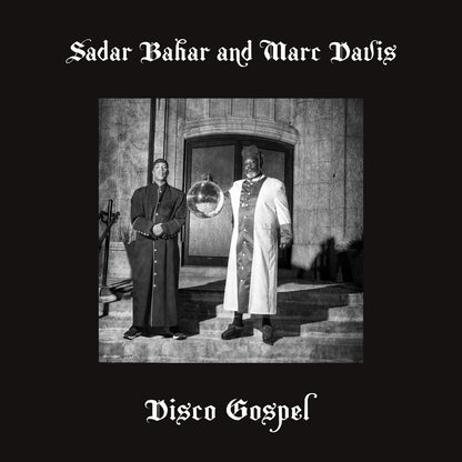 Portada del vinilo Sadar Bahar And Marc Davis – Disco Gospel, con fotografía en blanco y negro y letras góticas.