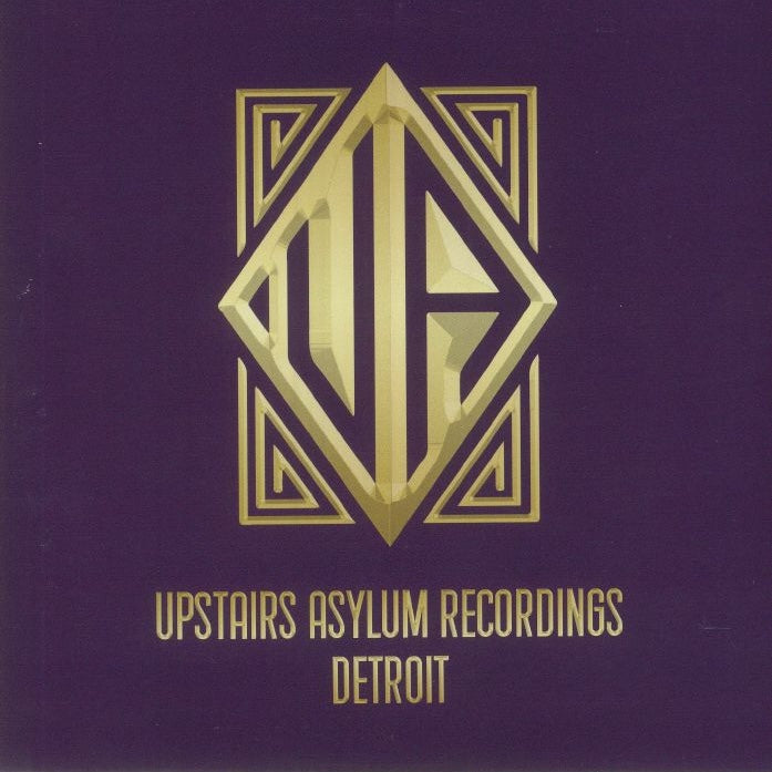 Portada del vinilo 7" Steve Crawford – Arctic Vibration EP con logo dorado de Upstairs Asylum Recordings sobre fondo púrpura.