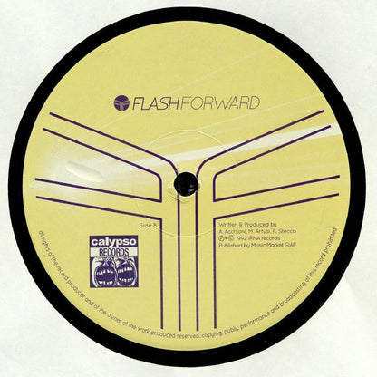 Contraportada del vinilo 12" de Subway Ground Master - "Subway Ground Master EP" bajo el sello Flash Forward. Diseño minimalista con el logo del sello y créditos de producción de A. Acchioni, M. Artusi y R. Stecca.