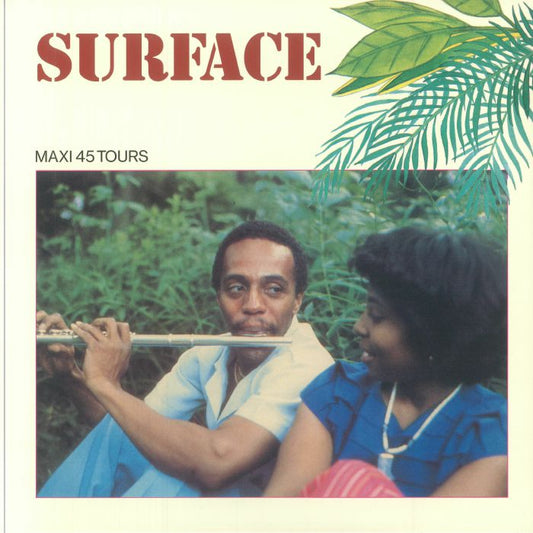 Portada delantera del sencillo en vinilo, "Falling In Love" de Surface, lanzado bajo el sello Be With Records. El vinilo es un 12".