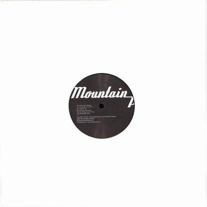 Portada del vinilo The Mountain People – The Cat The Guru 12" en funda blanca minimalista del sello Mountain People, diseño sobrio con etiqueta central visible sobre fondo limpio, ideal para DJs y coleccionistas.