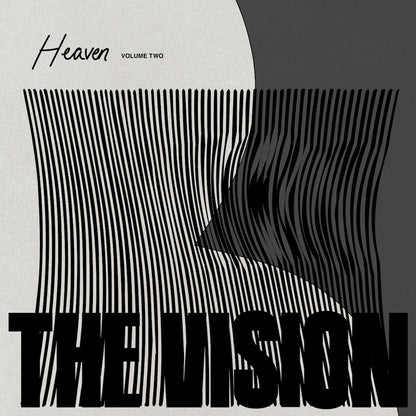 Portada del vinilo The Vision Ft. Andreya Triana – Heaven (Volume Two) con arte óptico en blanco y negro del sello Defected en formato 12".