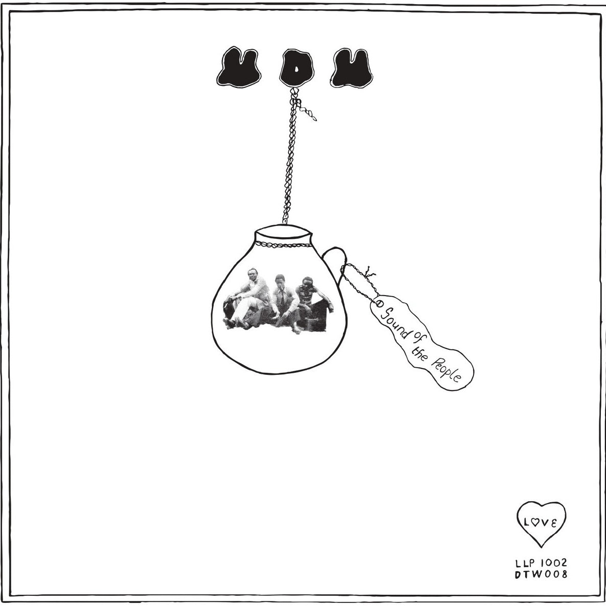 Portada minimalista del vinilo Udu – Sound Of The People, reedición limitada Dig This Way Records en LP.