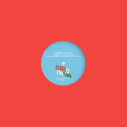 Portada del vinilo Varios Artistas – Ciao Italia (Generazioni Underground) (Bonus Due) 12" de Rebirth, mostrando el diseño completo de la etiqueta A sobre fondo rojo intenso.