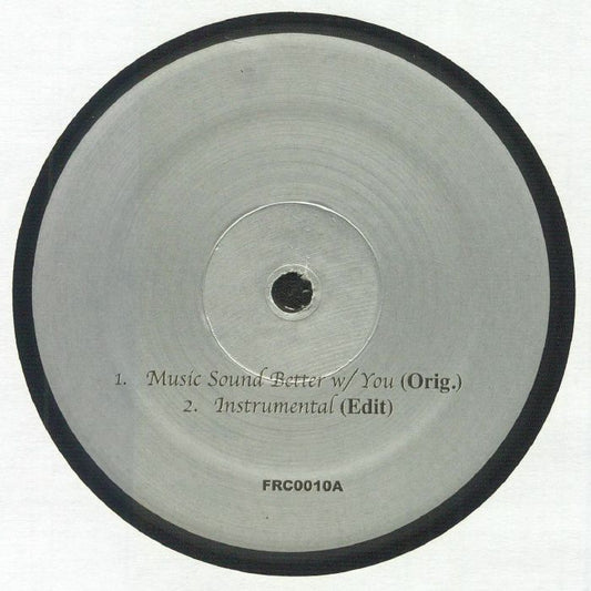 Portada delantera del sencillo en vinilo, con detalles clave como el título "Music Sound Better w/ You" de Stardust, y la pista "Instrumental (Edit)" en el lado A. El vinilo es un 12" bajo el sello desconocido.