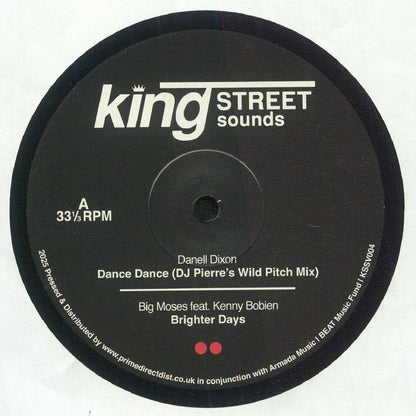 Portada delantera del vinilo "V.A. – King Street Sounds Sampler Vol. 3" lanzado por BPM King Street Sounds en formato 12". Diseño clásico para DJs y coleccionistas.