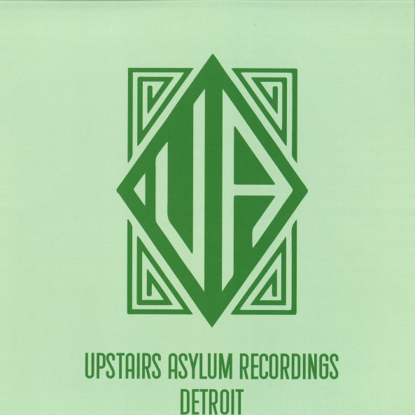 Portada del vinilo Varios Artistas – The Sundowners EP de Upstairs Asylum Recordings, diseño minimalista en verde.