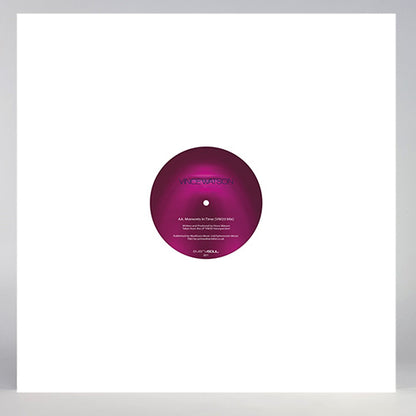 Contraportada del vinilo Vince Watson – Mystical Rhythm / Moments In Time en 12" por Everysoul con funda blanca y etiqueta central púrpura visible.