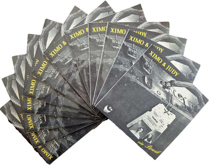 Lote de vinilos Ximo & Judy – Via Brasil en formato 7" 45 RPM, edición limitada de Sound Essence, mostrando varias copias de la portada dispuestas en abanico.